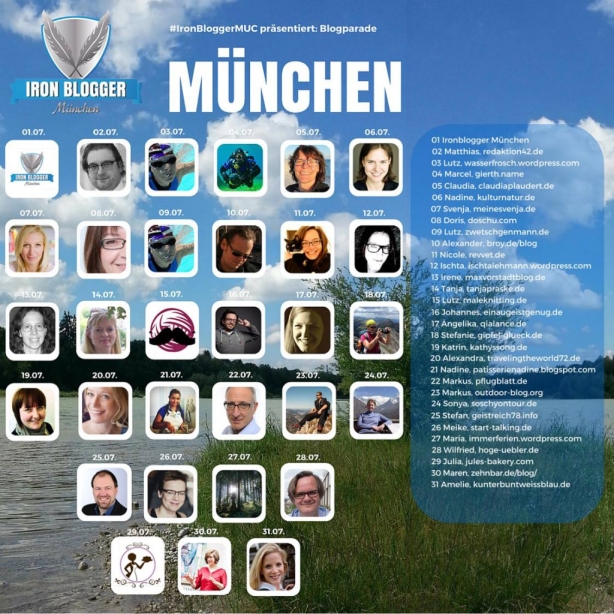 31 Tage, 30 Ironblogger im Juli über München.
