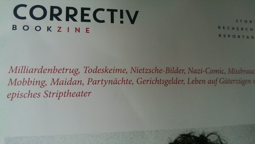 200 Seiten Geschichten, Stories und Bilder: das Bookzine von Correct!v