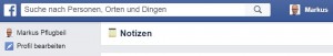 Facebook Notes gibt sich ebenfalls spartanisch und muss scheinbar über facebook/notes aufgerufen werden.