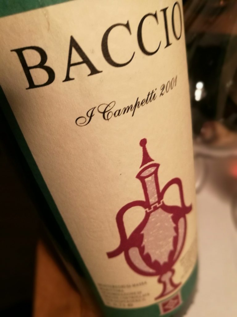 Baccio aus Sangiovese, gleicher Jahrgang aber 18 Monate im Barrique