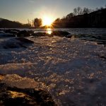 Tauwetter an der Isar in München